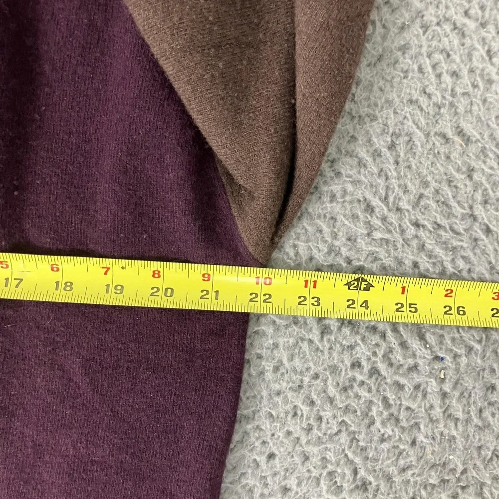BOSS Hugo Boss Sweater Mens Large Purple Brown Virgin Wool Knit Turtle Neck - Picture 4 of 6